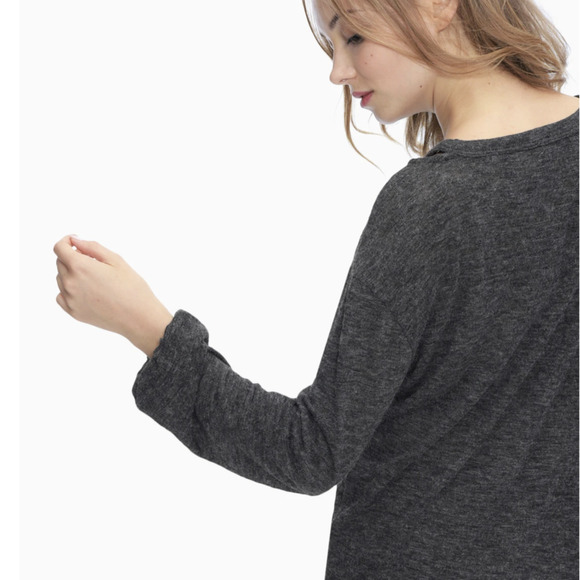 Splendid Ashbourne Knit Cut Out V Neck Top - XS - Picture 14 of 15